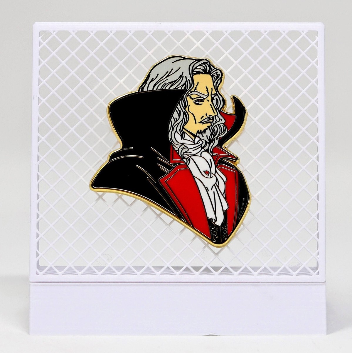Castlevania Symphony of the Night Dracula Portrait Gold Enamel Pin Figure