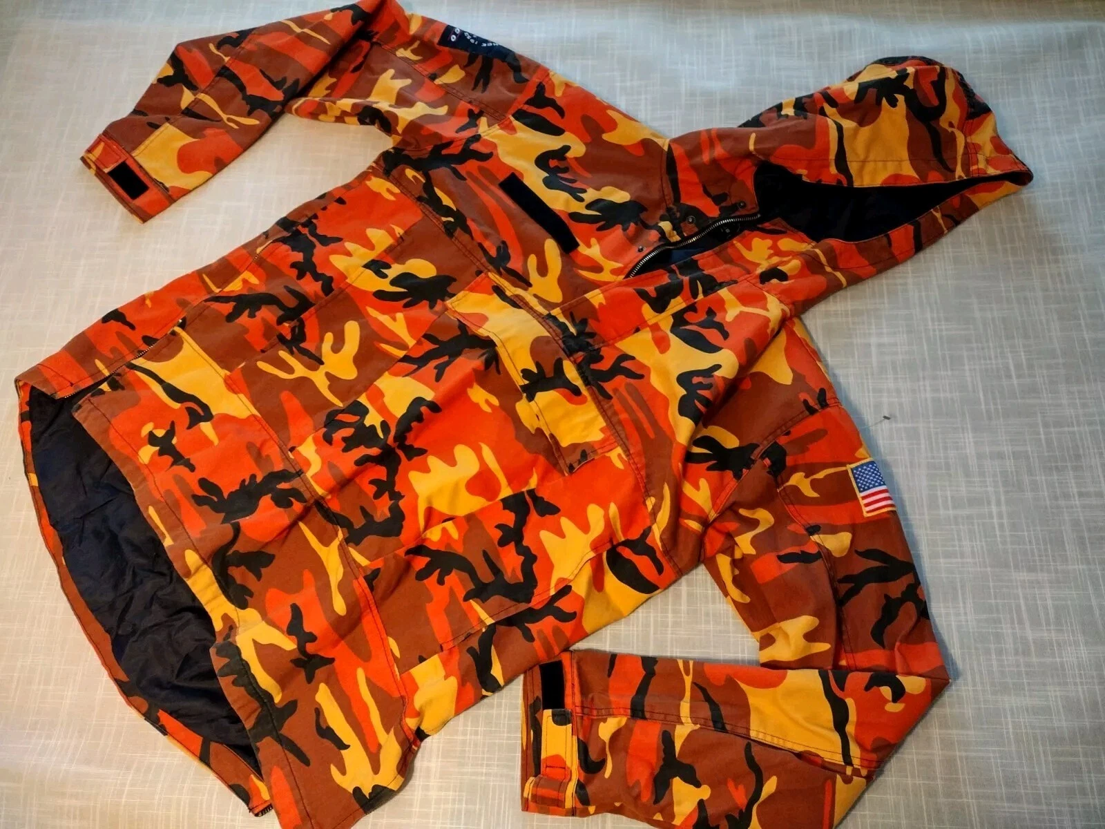 Rothco Off White Giacca Mimetica Resistente Arancione con Tasche con Cappuccio Uomo Taglia XL