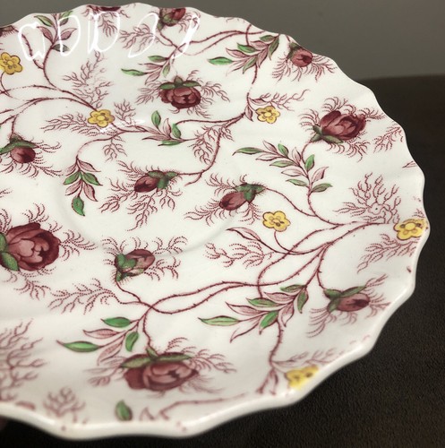 Set of 2 Vintage COPELAND SPODE England Rosebud Chintz SAUCERS 5 1/2" Fine China - 第 7/10 張圖片