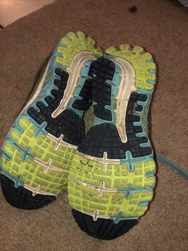 Brooks Womens Ghost 9 1202251B151 Gray Blue Lime Running Shoes Lace Up Size 9 - Picture 4 of 5