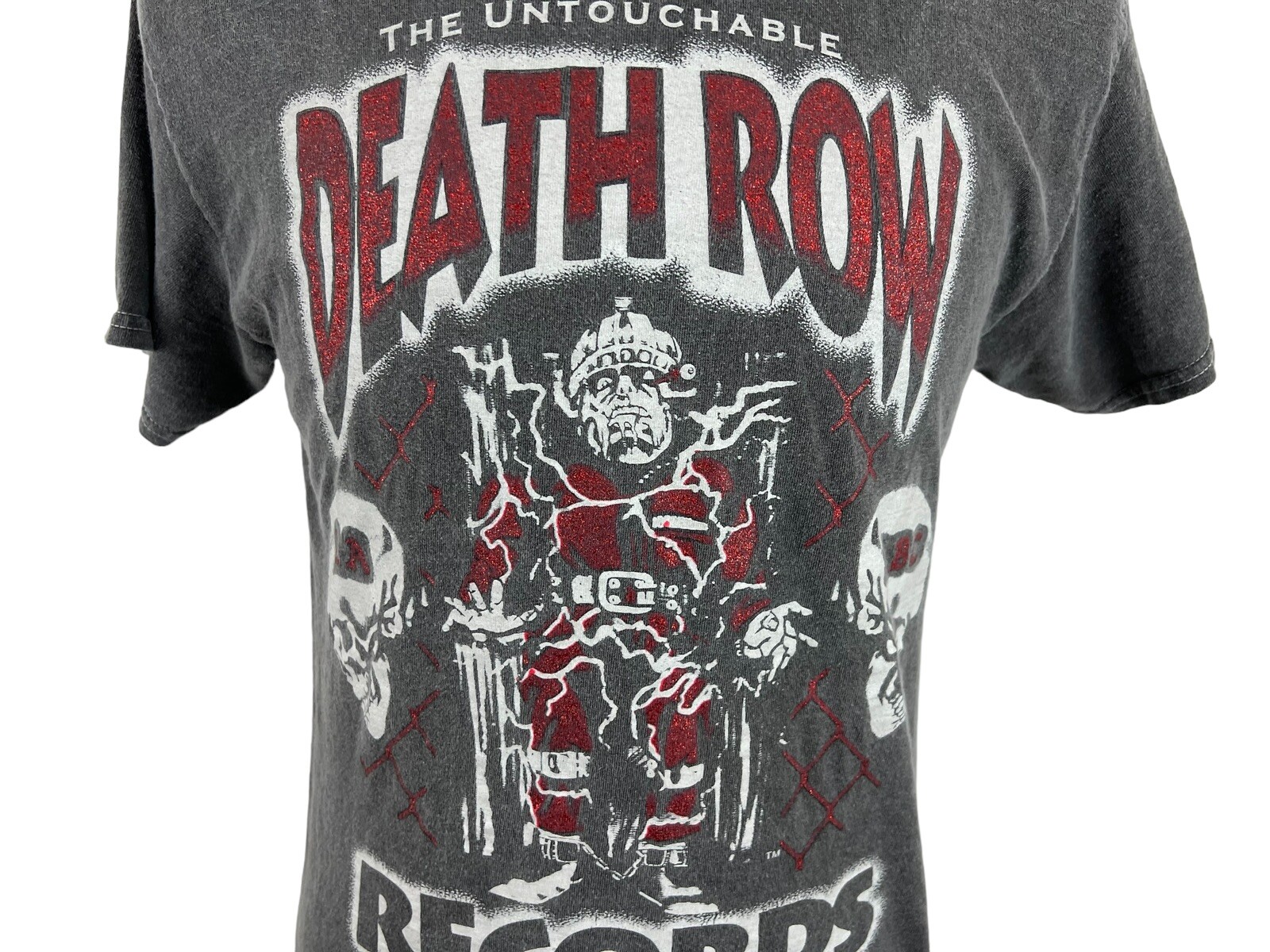 FILA T shirt grafica Death Row Records The Untouchable Glitter Washed taglia M