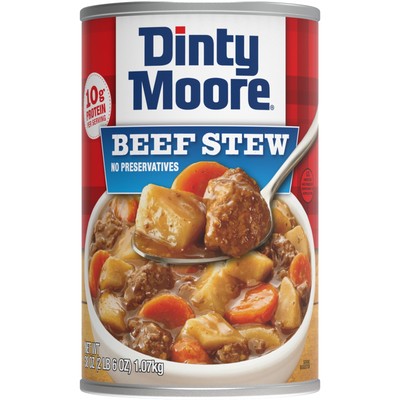 DINTY MOORE Beef Stew Shelf-Stable Steel Can 38 Oz Ready- Eat Classic Delicious