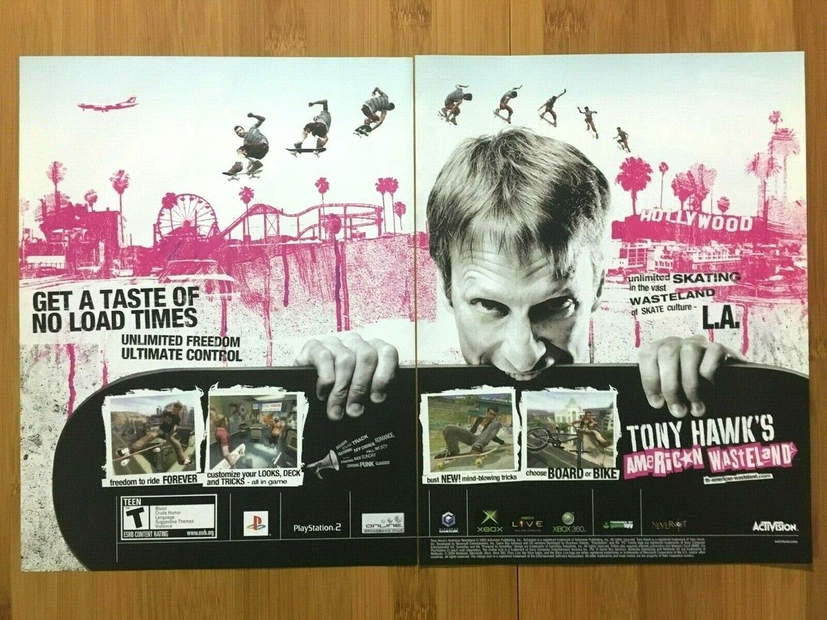 2005 Tony Hawk's American Wasteland PS2 Xbox Print Ad/Poster