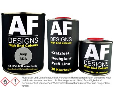 Autolack für Jeep BDA Pastel Slate Grey 1,25L Klarlack Set