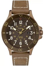 Timex Allied Coastline Bronze Tone Leather Strap Men's Watch TW2R45700