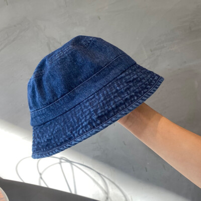 Women Men Washed Denim Hat Cap Folding 