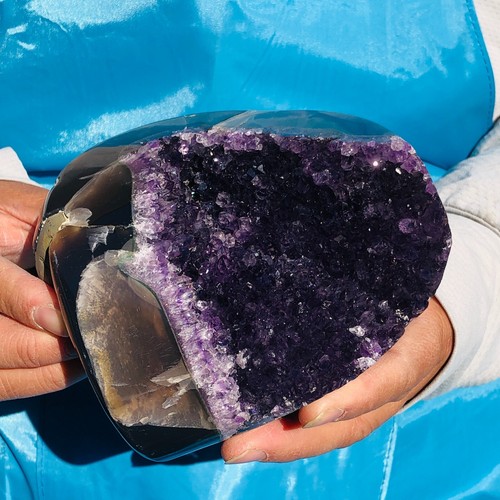 1370g Natural Amethyst Geode Mineral Specimen Crystal Quartz Energy Decoration - 第 3/11 張圖片