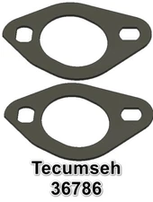 TECUMSEH INTAKE MANIFOLD GASKET 36786 RUBBER / FIBER COMPOSITE USA 2 pcs