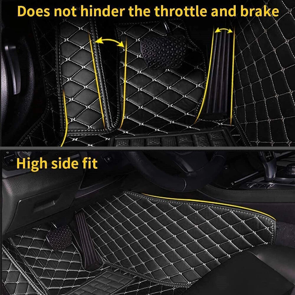 For Audi A1 A3 A4 A5 A6 A7 A8 e-tron TT Waterproof Custom Carpets Car Floor Mats - Image 3 of 4