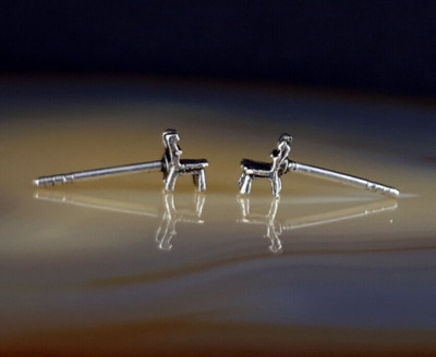 Ohrringe 925 Silber Stuhl Stühle 3D - witzig & ausgefallen
