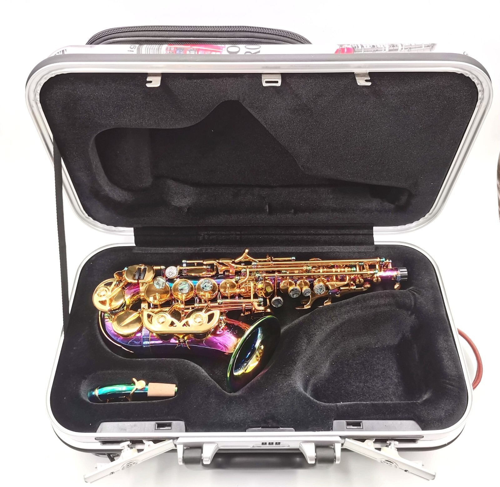Eastern music pro use rainbow color curved soprano saxophone eBay