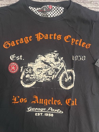 New Christian Audigier Garage Parts Motorcycle Racer Shirt Large All Over Print - Picture 8 of 20