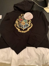  OPEN ITEM Harry Potter: Hogwarts Girls Black Hoodie Large L by Bioworld