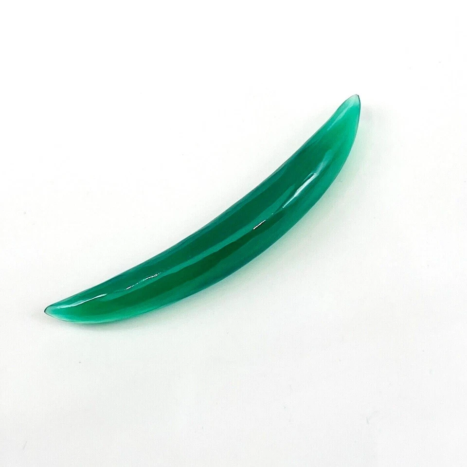 Pedra preciosa ônix verde natural CURVED SEPTUM TUSK tamanho 12g a 5/8"" e personalize. - Imagem 2 de 4