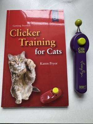 Karen Pryor Clik Stik Interactive Activity Toy & Clicker Training Book for Cats
