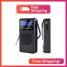 AM FM SW 3 Band Pocket Radio, Portable Battery Operated Shortwave Radio, Back Cl