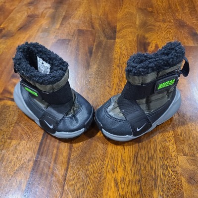 Nike Toddler Flex Advance Boot Gray Khaki-Green Strike Size 4C Winter DD0303-300
