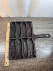 Rare Vintage Lodge Cast Iron  For Eddie Bauer Fish/ Salmon/ Trout Corn Stick Pan