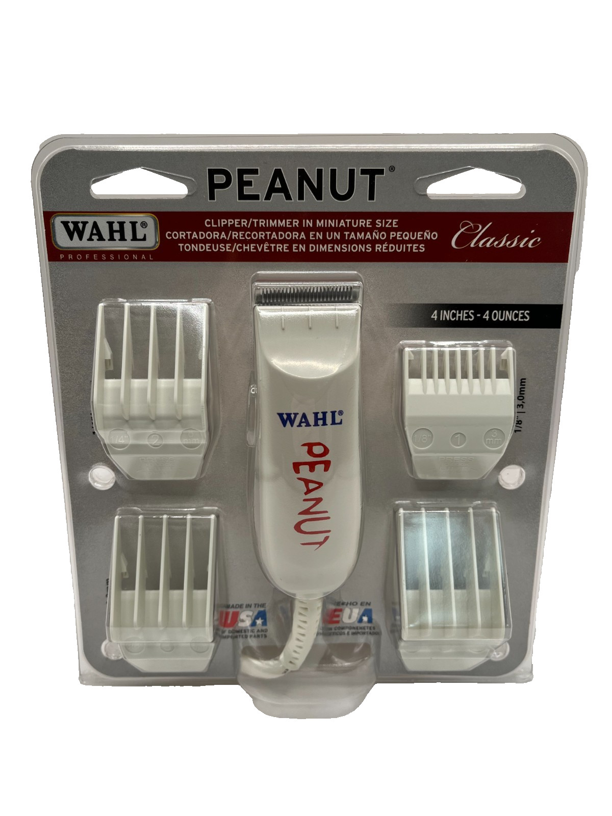 Wahl 8685 Professional Peanut Classic Series Corded Clipper/Trimmer White 120V