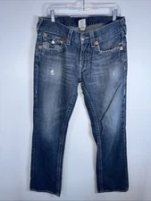 True Religion Mens Jeans Size 32 Seat 34RN#112790 CA# 30427 Ricky Made In USA