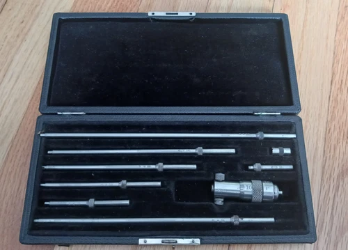 Vintage Lufkin Rule CO. Inside Micrometer Set With Case