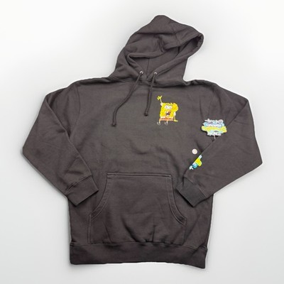 NWT J Balvin X SpongeBob SquarePants Black Pocket Hoodie Sweatshirt Size Medium