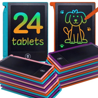 Party Favor Mini LCD Writing Tablet for Kids, 24 Pack   4.5 Inch Mini Draw