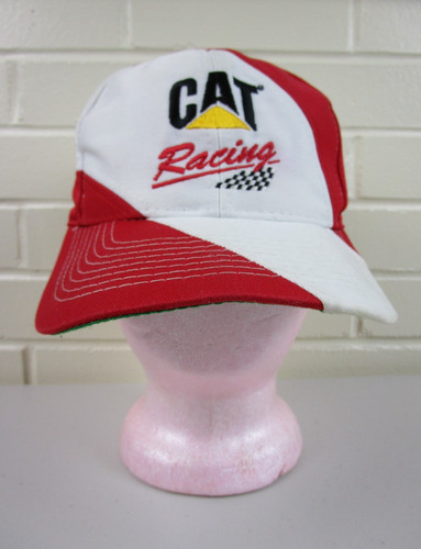 CAT Racing Snapback Hat Adjustable Cap Caterpillar Machines Colorblock Workwear