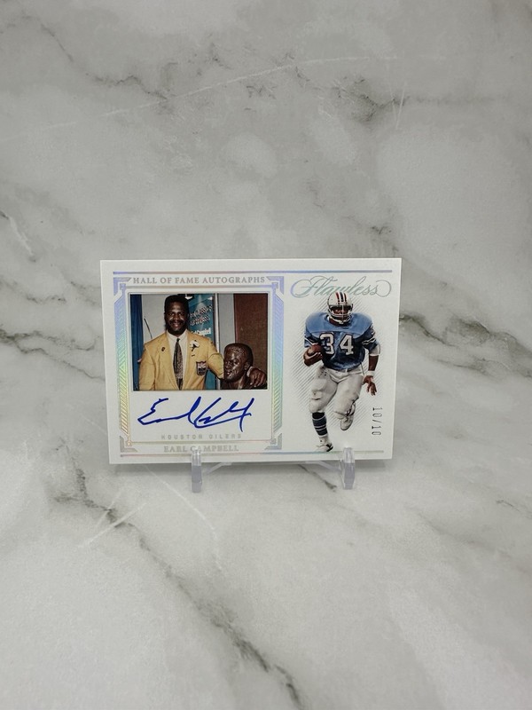 2022 Panini Flawless - Earl Campbell - Hall Of Fame Autograph /10 - On Card Auto