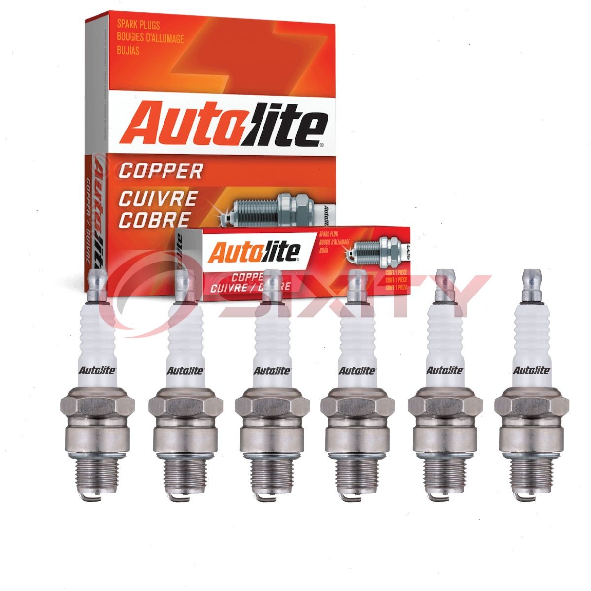 6 pc Autolite Copper Core Spark Plugs for 1957-1959 Aston Martin DB Ignition nw