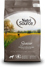 Dry Dog Food for Seniors, Chicken and Rice, 26LB 5.19 per pound