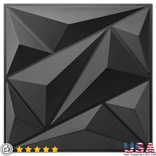 3D Diamond Wall Panels DIY PVC Waterproof Fire-Resistant Home Decor Tiles New