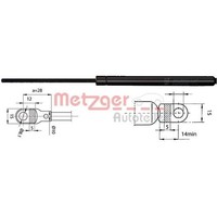 2X Metzger 2110283 Gasfeder Kofferraum Laderaum FüR BMW 5 E34