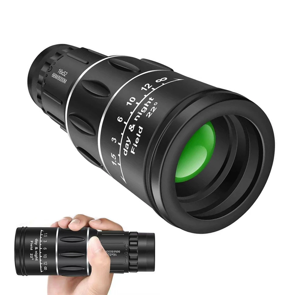 16X52 Magnification Mini Monocular Adjustabel Focus for Outdoor Hunting Travel - Image 2 of 4