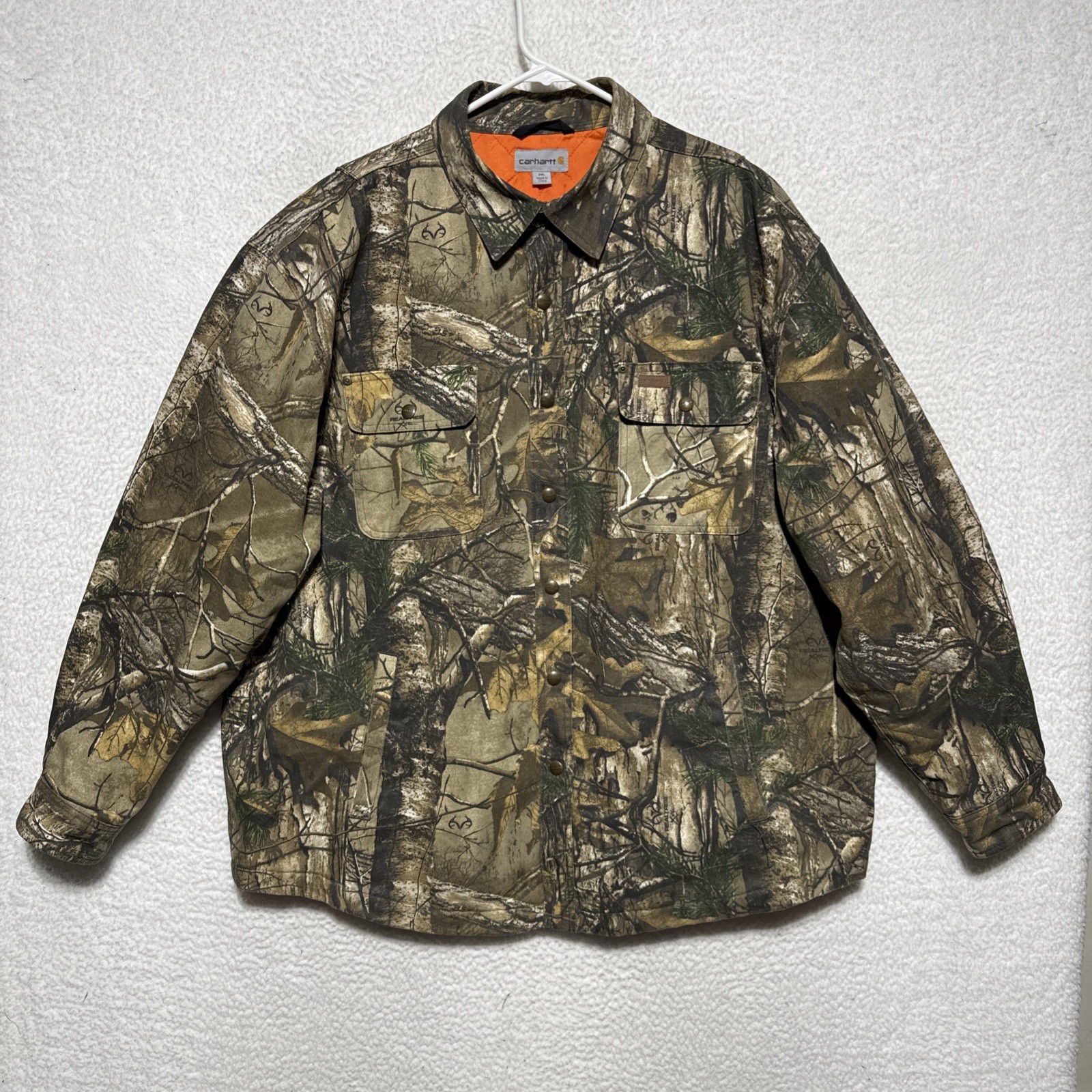 Carhartt Wexford Jacket Mens 2XL RealTree Camo Safety Quilt Lined