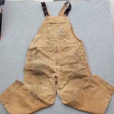 Carhartt Double Knee Overalls Bib Mens 42x30