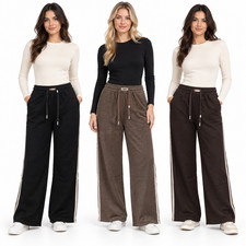 Women s Warm 100 Cotton Wide-Leg Pants