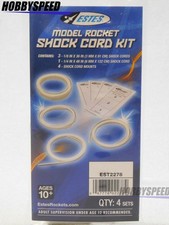 ESTES SHOCK CORDS & MOUNT PACK rocket parachute recovery stem parts EST2278