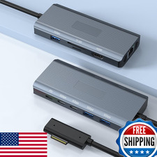 MS Surface Dock, 11-in-1 Docking Station, 4K 60Hz HDMI, USB-C, USB-A