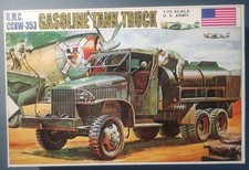 US Army GMC CCKW353 Gasoline tank truck 1/72 Science Treasury kit #500 pre-owned