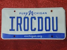 MICHIGAN REAL DEAL IROCDOYOU Irocz Camaro License Plate IROC DO YOU? 1985 1990 
