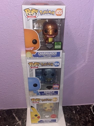 Funko Pop!, Diamond Edition Pokemon LIMITED EDITION LOT OF 3!