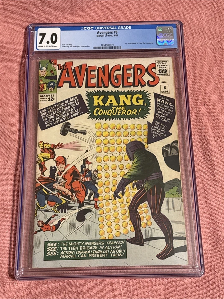 Avengers #8, CGC 7.0, 1st App. Kang the Conqueror, Silver Age 🔑 Marvel 1964! - Image 3 of 3