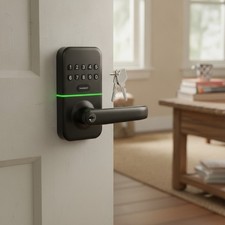 Smart Door Handle Lock with Keypad: Keyless Entry Digital Knob for Front Door...