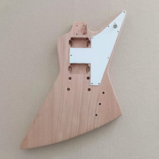 DIY Explorer Electric Guitar Kit Maple Neck Rosewood FB Bolt On Fixed Bridge