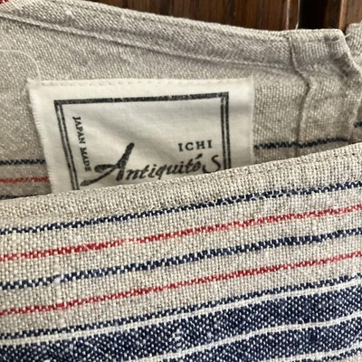 ICHI Antiquites Linen Stripe Tunic Oversized Lagenlook Japan