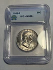 1952-S Franklin Half Dollar MS66+ ICG. Rare!