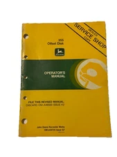 John Deere 355 Offset Disk OMA50735 Operators Manual Book