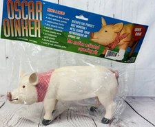 NEW 1996 Oscar Oinker Pig Motion Activated Security Oinks Red Bandana NIP