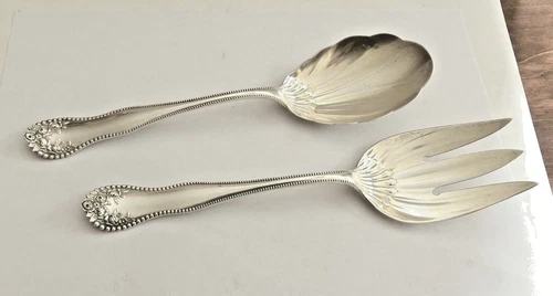 Antique GORHAM 'Lancaster' Sterling Salad Set -No Mono - 8 1/2" - 123.4 gr
